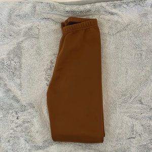 COZY brand fleece lined leggings XS/S in brown/tobacco color (Warm)